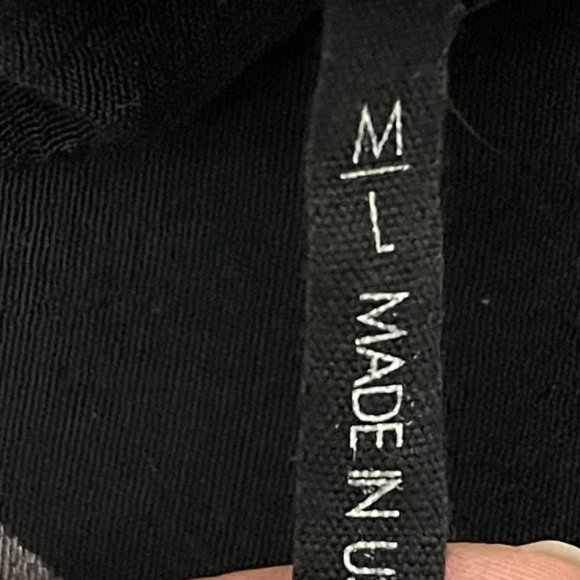 Reformation Medium Large Black Patterned Front Snap Long Sleeve Dress - Picture 5 of 8